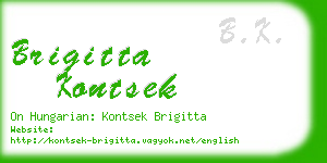 brigitta kontsek business card